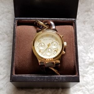 Michael Kors Gold/Tortoise Link Watch